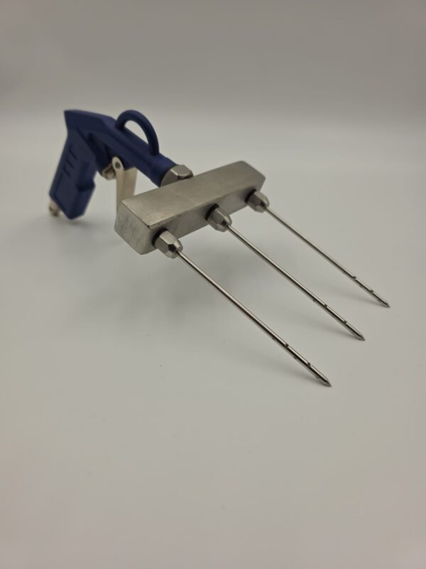 Pistolet z 3 igłami wielootworowymi