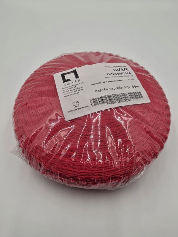 Siatka wędliniarska Nomax Typ: 18/3/E 50m Czerwona