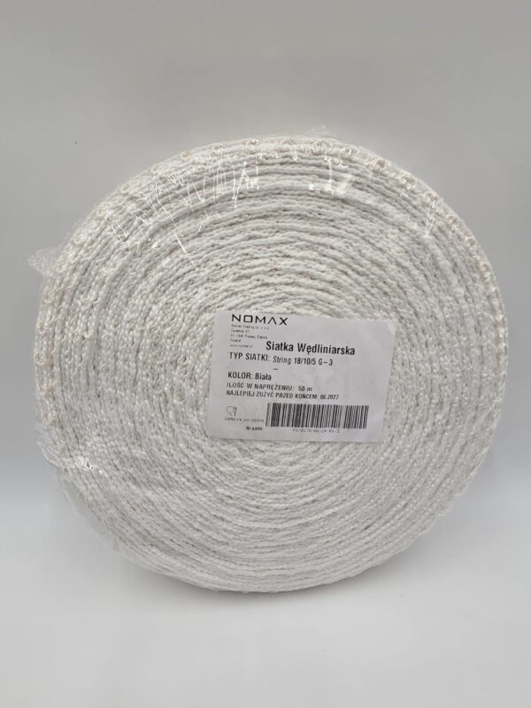 Siatka wędliniarska Nomax Typ: String 18/10/5 G-3 50m biała