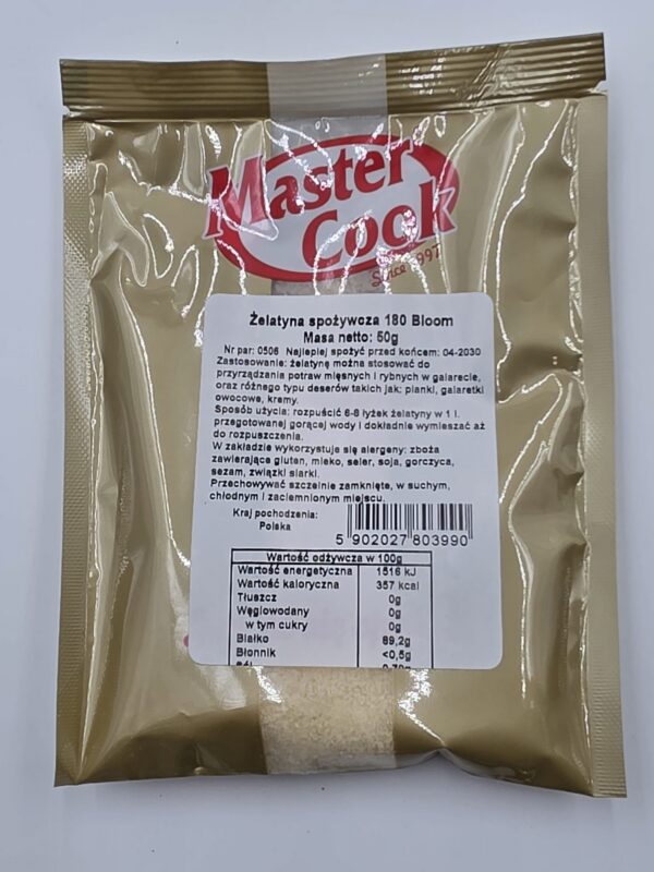 Żelatyna spożywcza 180 Bloom. 50 g