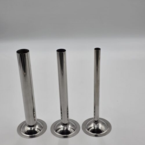 Zestaw trzech lejków nierdzewnych do maszynki nr 5