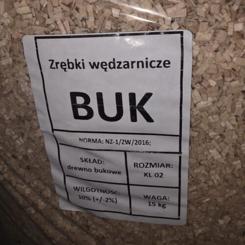 Zrębki wędzarnicze Buk kl.02 15 kg