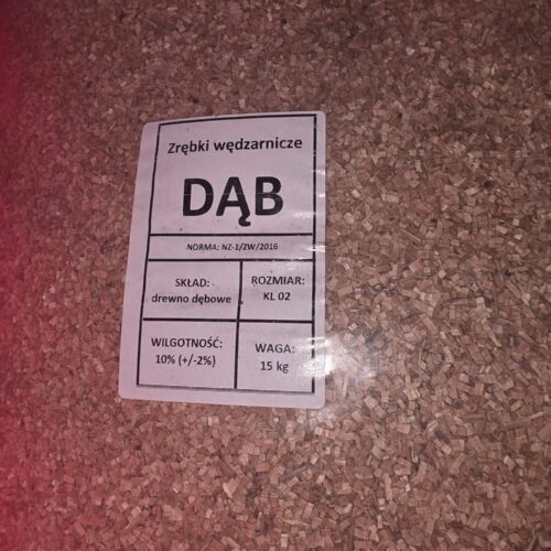 Zrębki wędzarnicze Dąb kl 02  15 kg