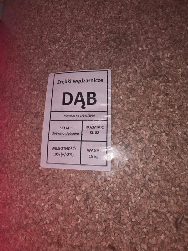 Zrębki wędzarnicze Dąb kl 02  15 kg