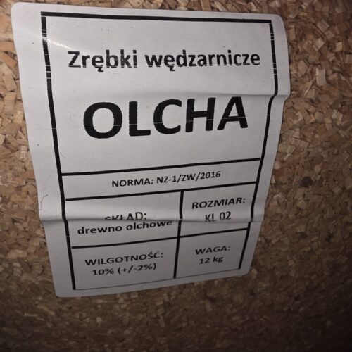 Zrębki wędzarnicze Olcha kl.02 12 kg