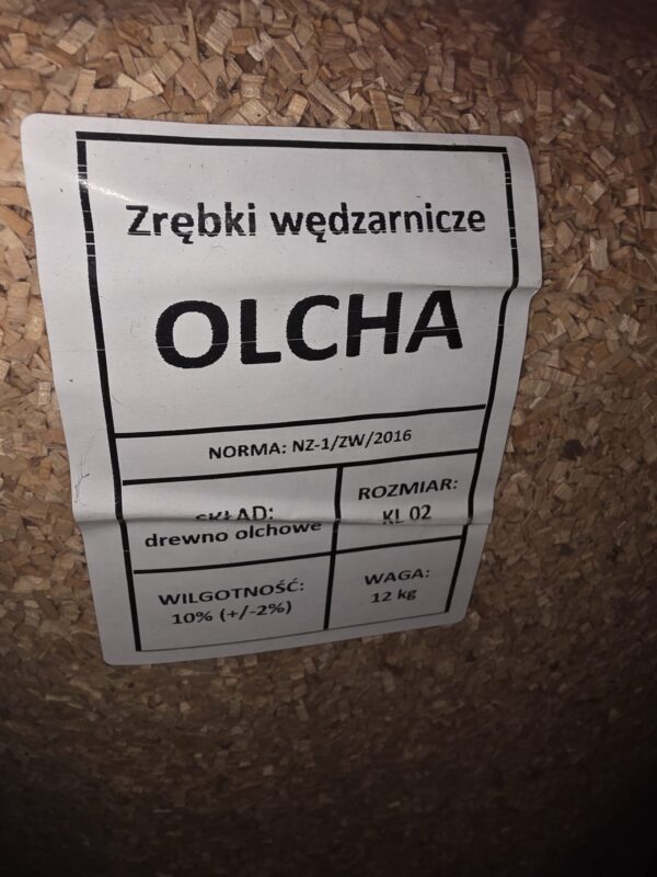 Zrębki wędzarnicze Olcha kl.02 12 kg